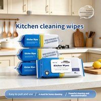 Disposable Kitchen Cleaning Wipes Oil Stain Remover Fit Range Hood Stove Sink Daily Grease Cleaning Wet Wipes Home Kitchen Use