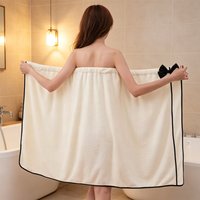 1 Piece Coral Fleece Women's Bathrobe, 33.46X 55.12inch , Soft, Absorbent, Thick, Non-Shedding, Non-Fading, for Home Use, Quick-Drying, Skin-Friendly, Large Bath Towel