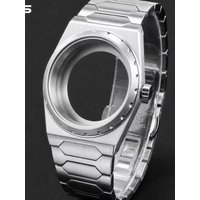 Grayss New Stainless Steel Integrated Brushed Watch Case Bracelet 37mm For SKX NH35 NH36 Sapphire 20atm Waterproof Mod Parts