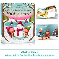 Usborne Lift The Flap Sehr erste Fragen und Antworten, was ist Schnee? Pädagogisches englisches Bilderbuch zum Lesen von Kindern und Babys