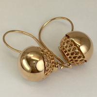 Bohemian Style Hollow Copper Pendant Earrings Women's Fashion Retro Jewelry Gift Suitable for Daily Wear Ear Jewelry