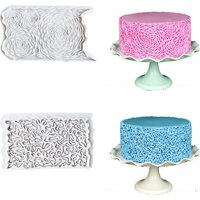 Rose Ruffle Scrunch Simpress Silicone Fondant Mold For Cake Border Flower Lace Sugarcraft Cookie Decorating Gum Paste Chocolate