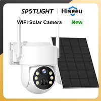 Hiseeu 4mp wifi Solar kamera im Freien 2k drahtlose Überwachung IP-Kamera mit Sonnen kollektoren, Pir Bewegungs erkennungs kamera, Ptz WiFi