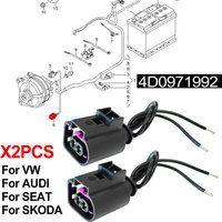 4D0971992A 2Pcs For AUDI VW SKODA SEAT 2PIN Wired Connector Alternator Fuel Injectors Female Plug Repair Kit Loom socket Wiring