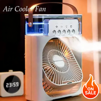 Home Portable Fan Air Conditioner: 3-in-1 Design with Humidifier USB Electric LED Night Light Household Small Air Cooler 2026