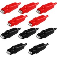 10pcs Insulated Alligator Clips Electrical DIY Test Leads Cable Alligator Double-Ended Crocodile Electrical Clips