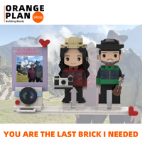 Orange Plan building block set custom vehicle DIY car model building bricks display toy holiday birthday gift Custom photo