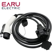 16A electric vehicle extension cord charging cable SAE J1772 female plug to Type 1 male socket for electric vehicle charging