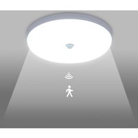 30W Ceiling Light, Ceiling Lamp with Motion Sensor Hidden,6500K Cold White,Ceiling Panel for Toilet,Hallway,Stairwell