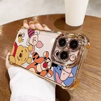 INS Cute Winnie the Pooh Bear Lots Case For Samsung Galaxy S26 Ultra S25 FE S24 S23 S22 S21 Ultra Plus FE A57 5G Disney Casing