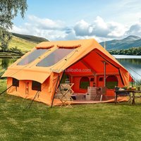 Large Waterproof Outdoor Tent Double Layer Four-season Two Bedroom Inflatable Tent for Camping 6-8 Person