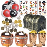 Pirates Party Balloons White Black Red Pirate Skull Latex Balloon Bouquet for Pirate Nautical theme Birthday Party Decorations
