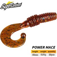 Supercontinent power mace 4cm Grub Soft Lure Grub Worm Artificial Bait Wobbler Swimbait For Bass Trout