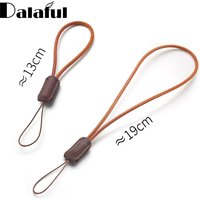Genuine Leather Keychain Manual Weaving Retro Rope Unisex Classic Key Chain Ring Holder Calfskin Rope Phone Lanyard P036