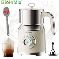 BioloMix Rotary Version 7-in-1 Steamer Detachab Electric Milk Frother Automatic Hot/Cold Foam Maker for Coffee, Hot Chocolate
