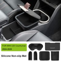 For Mini Countryman U25 JCW 2024-2025 Car Central Storage Box Cup Holder Dashboard Tray Interior Accessories Organizer Tidying