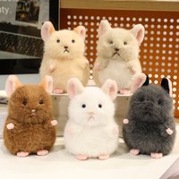 Kawaii Chinchilla Plushie Soft Fluffy Stuffed Animal Cute Chinchilla Doll for Children Christmas Birthday Gift Home Decoration