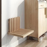 Mounted Folding Chair, Solid Wood Shoe Bench, Space Saving Entryway Seat, Shower Chair amp Bath Bench for Elderly, Foldable Sto