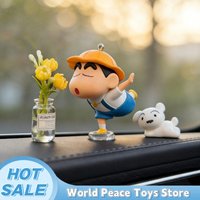 Crayon Shin-Chan Car Dashboard Ornaments Auto Interior Window Console Decor Figurines Desktop Decoration Mini Figure Model Gifts