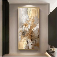 Luxury Abstract Canvas Wall Art Elegant Home Decor for Bedroom, Living Room, Dining Area, Frameless Vertical Hanging, Room Decor