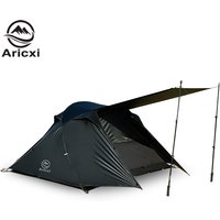 Aricxi 2 People Tent Black Ultralight 15D Camping Tent Waterproof Outdoor Hiking Travel Tent Backpacking Cycling Tent
