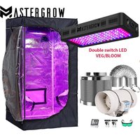Zestaw do uprawy hydroponicznej Grow Tent Kit Growbox 1000W Pełnospektralne oświetlenie LED do uprawy roślin 4-calowe wentylatory kanałowe Filtr węglowy do uprawy roślin