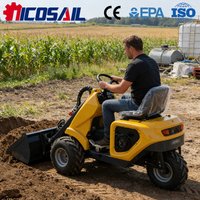 Nicosail 3 Wheel Mini Skid Steer Loader CE Certified Flexible Control Multifunctional Loader for Garden Use