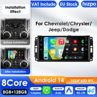 7 zoll Bildschirm Carplay 4G AI Systeme Android 14 Auto Radio Für Chevrolet Chrysler Jeep Wrangler Multimedia Video Player Autoradio