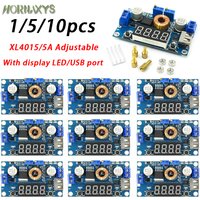 XL4015 75W DC-DC 5A Overtemperature protection Voltage Regulators Module Adjustable Buck Module With Voltmeter Display USB Port