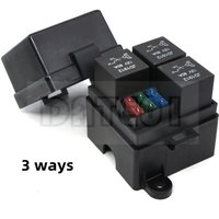 Car Relay 3-Way Fuse Box Terminal Link 12V 24V Relay Spot Light Refit Switch Control the Safety Box 40A 80A