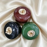Retro Ceramic Round Toggle Switch 1/2 Way Control Light Switch Brass Lever Rocker Retro ON-OFF Vintage Wall Light Switch