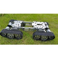 Podwozie robota czołgu samochodu z amortyzacją, gąsienicami, silnikiem DC, zdolne do przezwyciężania przeszkód, samochód driftowy DIY, części do zabawek STEM