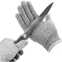 Level 5 HPPE Anti-Cut Knitted Gloves for Kitchen Gardening - Wear-Resistant Anti-Thorn Cutting Gloves for Glass & Building