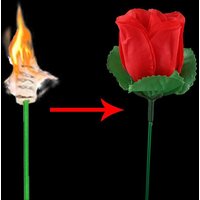 Prank Joke Magic Tricks Mystical Fire Fun Present Magic Props Magic Fire Rose Change Roses Magic Magic Trick Rose Torch to Rose