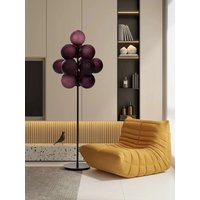 Modern LED Floor Lamp Creative Grape Shaped Art Decoration Living Room Dining Room Bedroom Sofa Corner Decoration Indoor Lightin