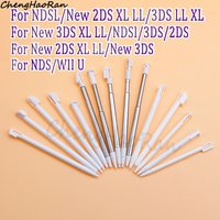 3 Pcs White Metal Adjustable Stylus For New 3DS XL LL/2DS LL XL For NDSL NDS Lite NDSi NDS Wii U 2DS 3DS Plastic Stylus