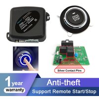 Hippcron Car Alarm Start Stop Button Engine RFID Keyless Entry System Push Button Starter Stop Auto