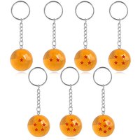 1-7 Star Dragon Ball Keychains Shenron Saiyan Pendant Cartoon Key Rings for Car Backpack Party Favors Cosplay Accessories