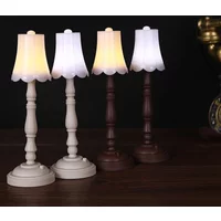 1/6 Scale White LED Desk Lamp Model Furniture for Hot Toys BJD Dollhouse Accessory Kids Pretend Play Toys