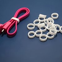 30pcs White Silicone Zip Ties, High Elasticity Rubber Bands, Suitable for Organizing Wires and Data Cables
