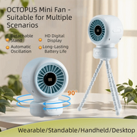 Clip Design 3 Speeds Stroller Fan 3600mAh 12H Runtime Clip Fan Quiet Operation Detachable Rechargeable Fan Crib Use