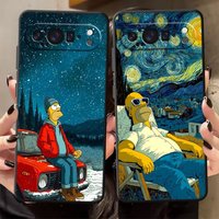 Case for Google Pixel 6 7 8 Pro 6a 9a 7a 10 9 Pro XL 8a Funda Phone Cover Cartoon Simpsons