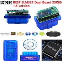 ELM327 V1.5 Double PCB PIC18F25K80 Chip Bluetooth WIFI v1.5 Auto Code Reader OBD2 Scanner Universal Diagnostic Tool Android IOS