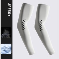 Summer Men Cycling Sleeves Sun Protection Ice Silk Golf Driving Arm Cover Elastic Cool Fishing Hiking Breathable Sports Sleeves
