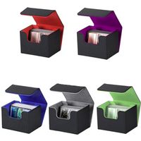 Holds 100+ Deck Box for MTG TCG Card Storage Box PU Leather Trading Card Case Deck Holder Protectors for PKM Magic Yogioh Cards