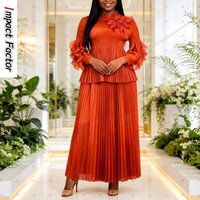 Miyake Africa New Pleated Women's Clothing Two-piece Set New Autumn 2025 Loose Round Neck Long-sleeved Elegant Temperament Set