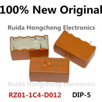 2-5PCS/Lot RZ01-1C4-D012 DIP-5 New Original Power Relay 12V A set of conversions: 1C (Single-Pole Double-Throw - Conversion)