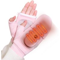 AliExpress USB Heated Gloves Rechargeable Winter Warm Fingerless Heated Gloves Winter Warm Heating Mitten For Outdoor Sports 3 Adjustable