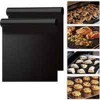 A durable, non-stick cookie sheet mat that can be reused for electric and gas ovens, grill accessories