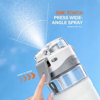 Water Bottle 750ML Spray Sports Water Bottle with Straw Direct Drinking Dual-Use Plastic Water Bottles for Outdoor Sporting